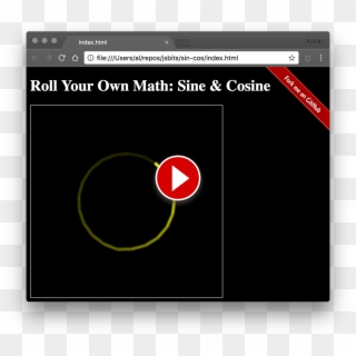 Drawing A Circle With Custom Sine Cosine Functions - イラスト, HD Png Download