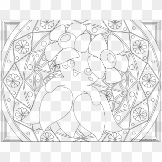 Bellossom Pokemon - Cubone Pokemon Colouring Pages For Adults, HD Png Download