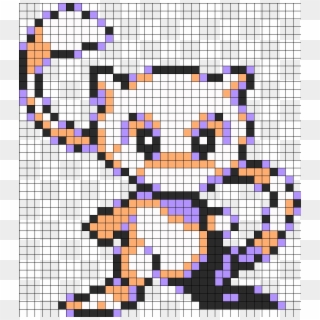 Mew Red And Blue Perler Bead Pattern / Bead Sprite - Pokemon Yellow Mew Perler Beads, HD Png Download