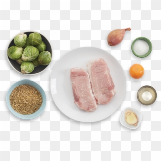 Pork Chops & Freekeh Salad With Brussels Sprouts & - Brussels Sprout, HD Png Download