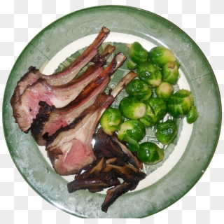 Rack Of Lamb With Brussels Sprouts And Grilled Portobello - Roast Beef, HD Png Download