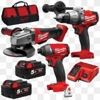 Set Scule Electrice Milwaukee Milwaukee, Drill, Drill - Milwaukee M18cag115xpdb 502, HD Png Download