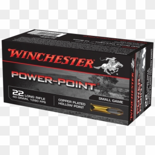 Picture Of Winchester Power Point 22long Rifle 40gr - Winchester 22 Mag 40 Gr, HD Png Download