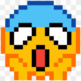 The Scream - Emoji Pixel Art Drawings, HD Png Download