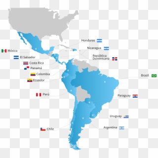 Map Of Our Clients - Religion Map Latin America, HD Png Download