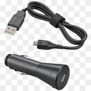 Vehicle Power Charger With Micro Usb Connector , Vehicle - Plantronics Voyager Focus Uc Charger, HD Png Download