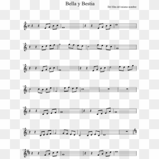 Bella Y Bestia Sheet Music Composed By Del Film Del - Partitura Ave Maria Violin, HD Png Download