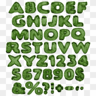 Green Blowup Font Alphabet, HD Png Download