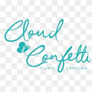 Cloud & Confetti - Calligraphy, HD Png Download