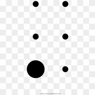 Braille Apostrophe Coloring Page - Circle, HD Png Download