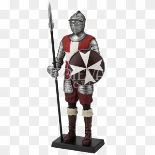 Maltese Knight Statue With Pike And Shield - Knight, HD Png Download
