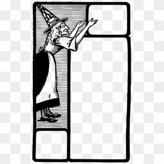 This Free Icons Png Design Of Simple Witch Frame - Salem Witch Clipart Black And White, Transparent Png