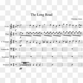 The Long Road Sheet Music Composed By Christian Adam - Red Lion Violin Sheet, HD Png Download