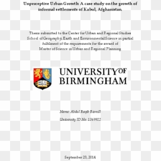 Pdf - University Of Birmingham, HD Png Download