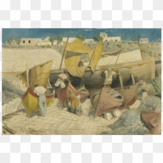 Imperial War Museum Painting Showing Five Maltese Fishermen - Painting, HD Png Download