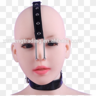 Sex Product Bdsm Black Leather Locking Slave Collar - Neck Brace, HD Png Download