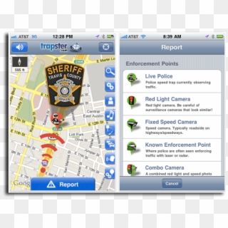 Some Applications, Like Trapster, Rely On Users To - Trapster, HD Png Download