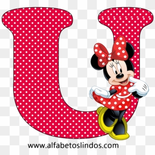 Alfabeto Decorativo Da Minnie Po Vermelho Letras Em - Biografia De Minnie Mouse, HD Png Download