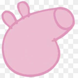 #peppapig Peppa Pig's Head Without Her Eyes & Mouth - Peppa Pig, HD Png Download