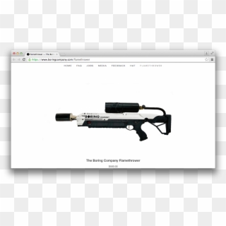 Flamethrower Transparent Boring Company - Elon Musks Flame Thrower, HD Png Download