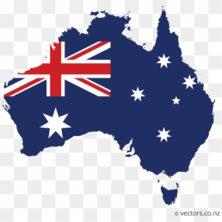 Flag Png Images Group - Australia Flag Map Vector, Transparent Png