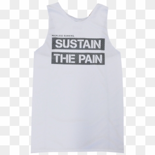 White 'sustain The Pain' Performance Racing Singlet - Cinema Club I Can Talk, HD Png Download