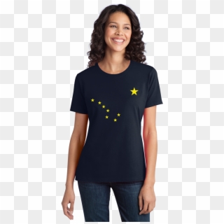 Ladies Navy Alaska State Flag , Png Download - T-shirt, Transparent Png