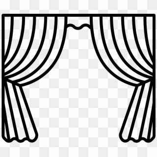 Png File Svg - Black And White Stage Curtains, Transparent Png