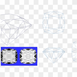 Drawn Gems Cushion Diamond - Triangle, HD Png Download