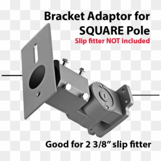Bracket Adapter For Square Pole To Slip Fitter - Machine, HD Png Download