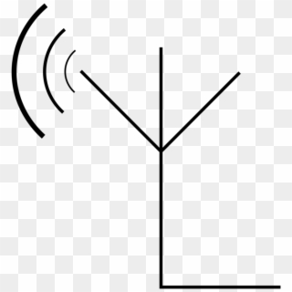 Aerials Electronic Symbol Television Antenna Radio - Line Art, HD Png Download