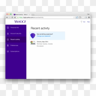 Yahoo Mail Recent Activity, HD Png Download