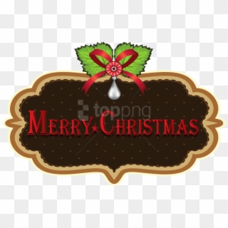 Free Png Download Merry Christmas Label Clipart Png - Christmas Day, Transparent Png