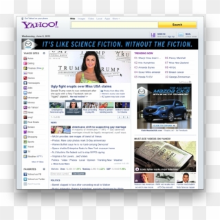 Mazda Yahoo Homepage Takeover - Yahoo, HD Png Download