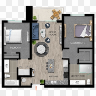 Spin, Daytona Apartment - Floor Plan, HD Png Download