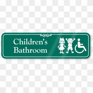 Children Bathroom Wall Sign - Sign, HD Png Download