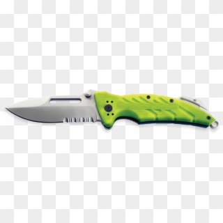 Xr-1 Safety Green Serrated - Knife, HD Png Download