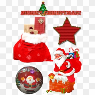 50 Cutout Christmas Objects - Father Christmas He Got Stuck Song Lyrics, HD Png Download