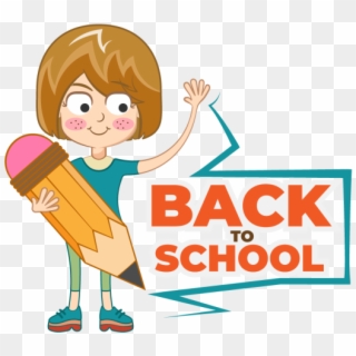 To School Cartoon Holding Pencil Png And - School Cartoon Character Hd, Transparent Png