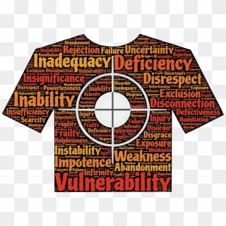 This Free Icons Png Design Of T-shirt Negativity Typography - Vulnerability, Transparent Png