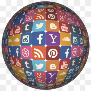 Icon Ball Round Social Media Network Multimedia - Yahoo, HD Png Download