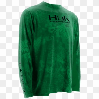 Huk Fishing Kryptek Solid Icon Long Sleeve Shirt - Long-sleeved T-shirt, HD Png Download