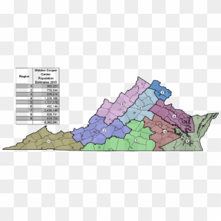 The Boundaries Of Nine Go Virginia Regions Were Defined - State Of Virginia Regions, HD Png Download