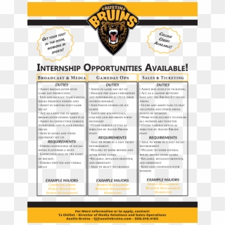 Employment - Austin Bruins, HD Png Download