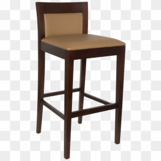 Wood Upholstered Square Inset Back Barstool - Black Wishbone Counter Stool, HD Png Download