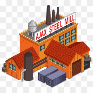 Tapped Out Ajax Steel Mill - Simpsons Tapped Out Map All Buildings, HD Png Download
