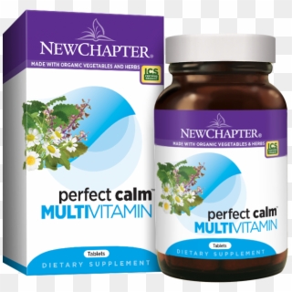 Perfect Calm Bottle And Packaging - New Chapter Ginger Force 30 Vegetarian Capsules, HD Png Download
