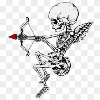#skeleton #border #love #bowandarrow #cupid #horror - Skeleton Cupid, HD Png Download