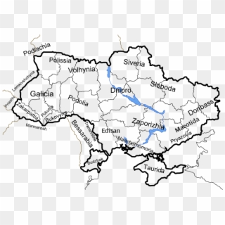 Ukraine-historical Regions - Ukraine Historical Regions, HD Png Download