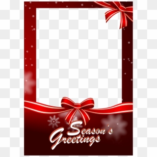 Family Picture Frame Christmas Card - Frame With Christmas Greetings, HD Png Download